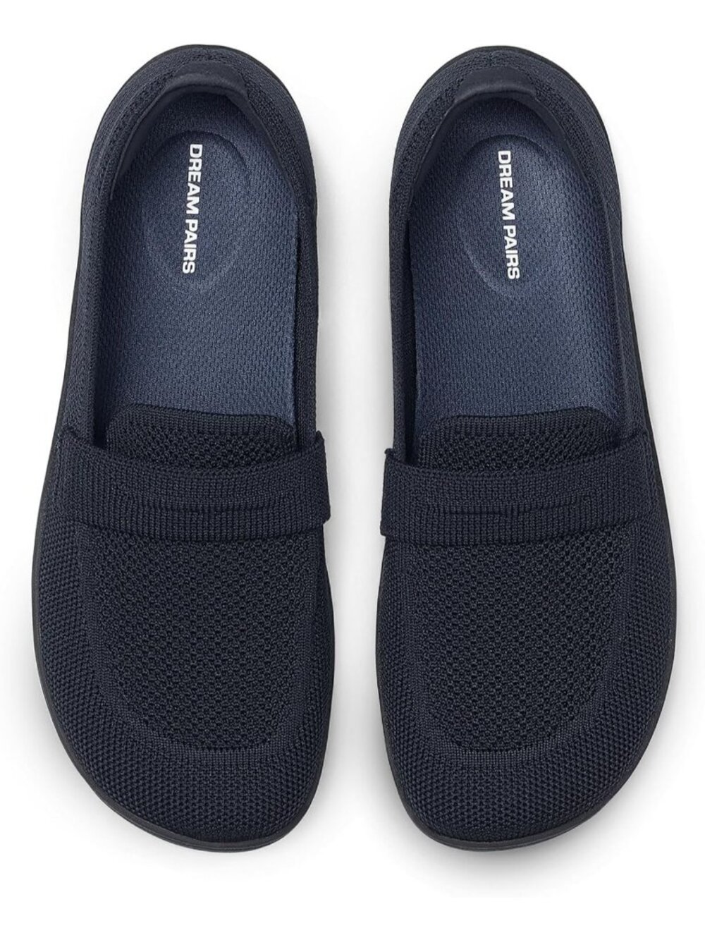 Dream Pairs Women's Navy Comfort Wide Breathable Upper Loafer Slip On Shoes
